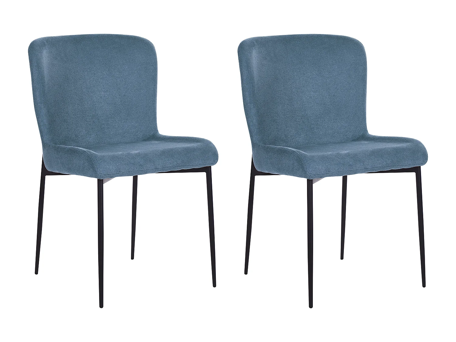Lot de 2 chaises de salle à manger ADA Bleu