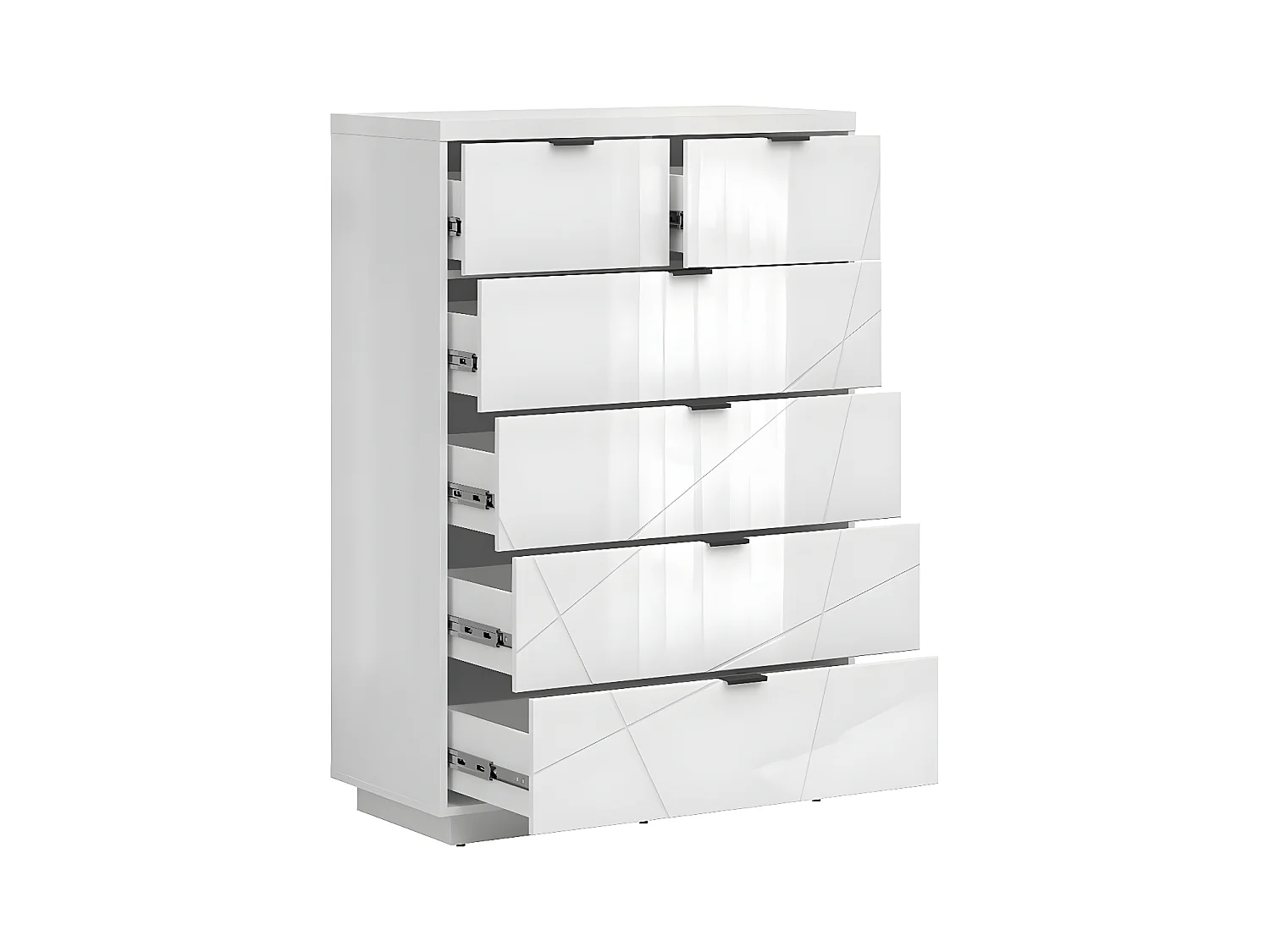 FORN - Commode haute 6 tiroirs - Dimensions 90x42.5x130.5 cm - Commode de chambre