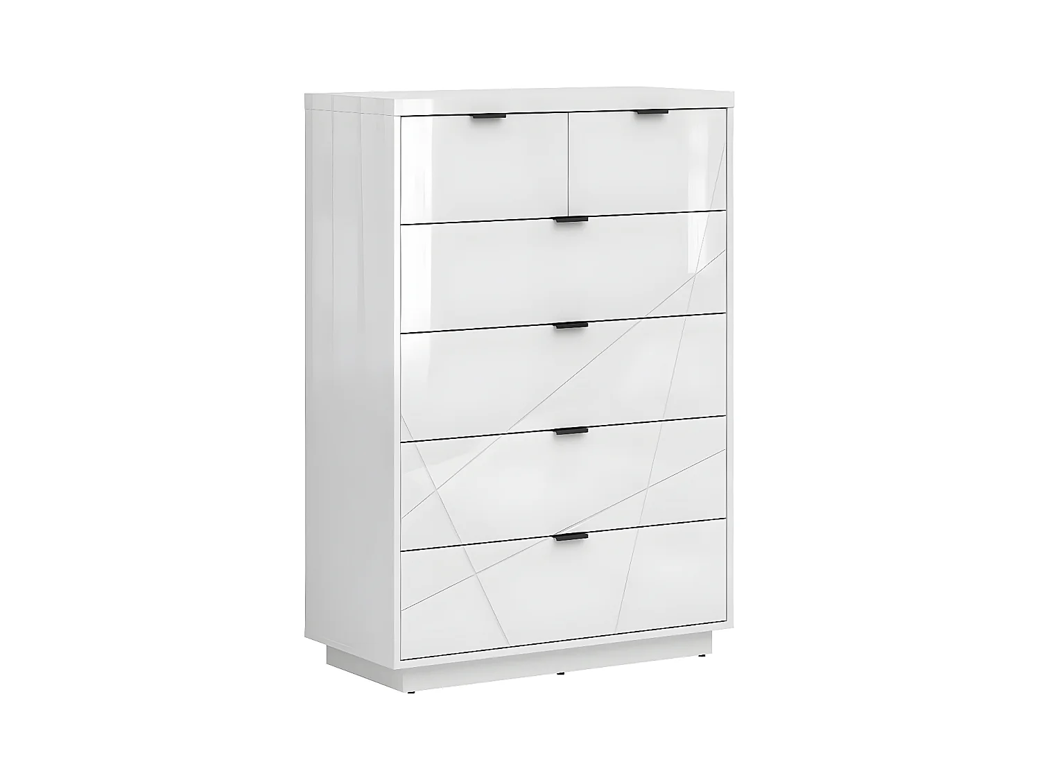 FORN - Commode haute 6 tiroirs - Dimensions 90x42.5x130.5 cm - Commode de chambre