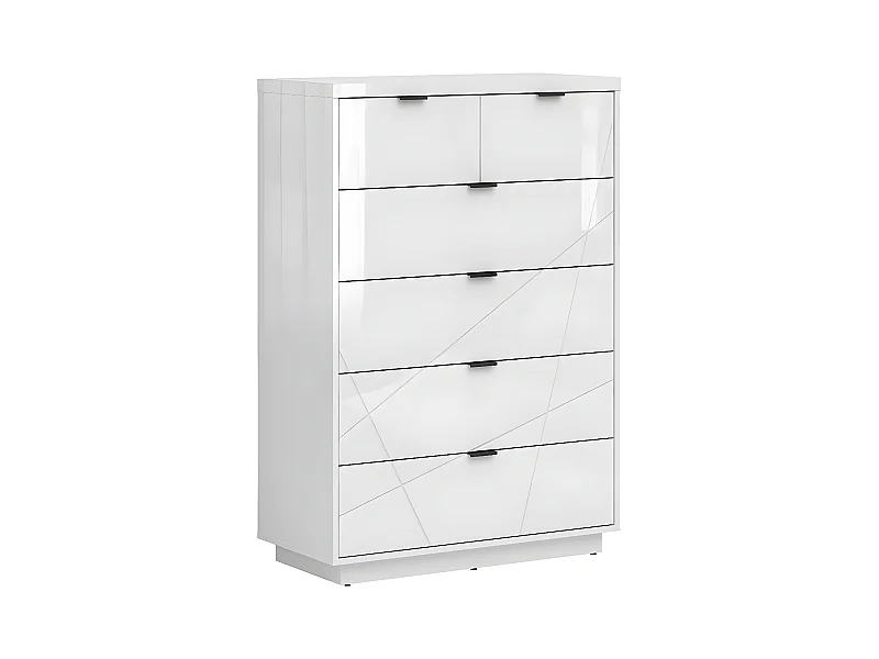 FORN - Commode haute 6 tiroirs - Dimensions 90x42.5x130.5 cm - Commode de chambre