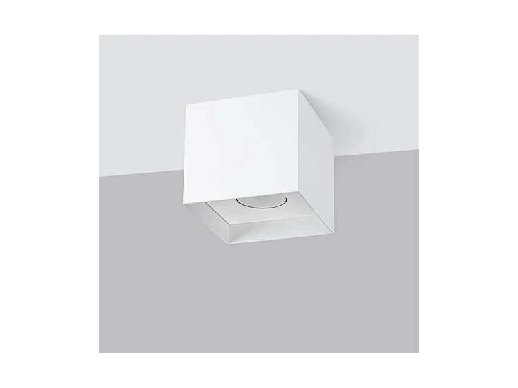 Plafonniers Hati Minimaliste En Aluminium - 1 Sources Lumineuses - L.10 X H.10 Cm - Blanc