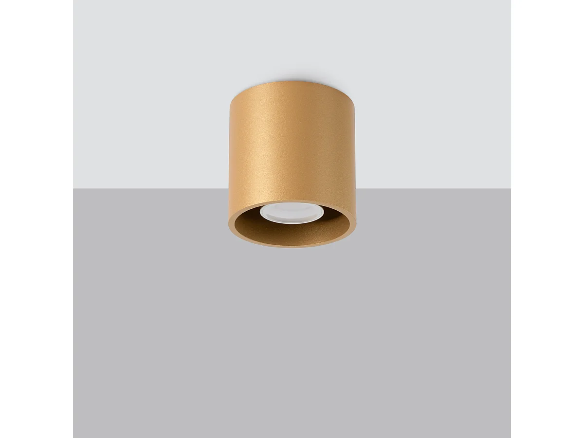 Deckenleuchte Orbis Minimalistisch Aus  Stahl - 1 Lichtquellen - L.10 X H. Cm - Golden