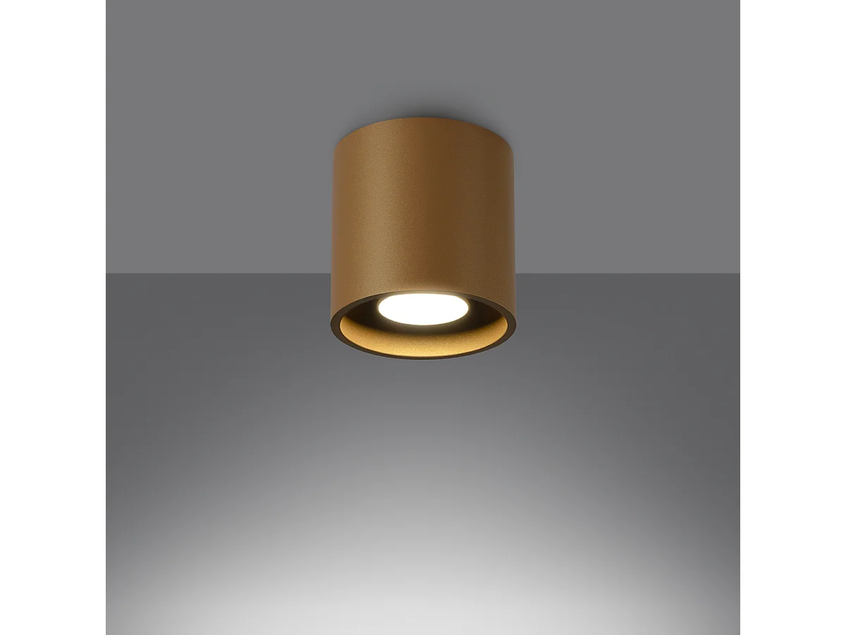 Deckenleuchte Orbis Minimalistisch Aus  Stahl - 1 Lichtquellen - L.10 X H. Cm - Golden