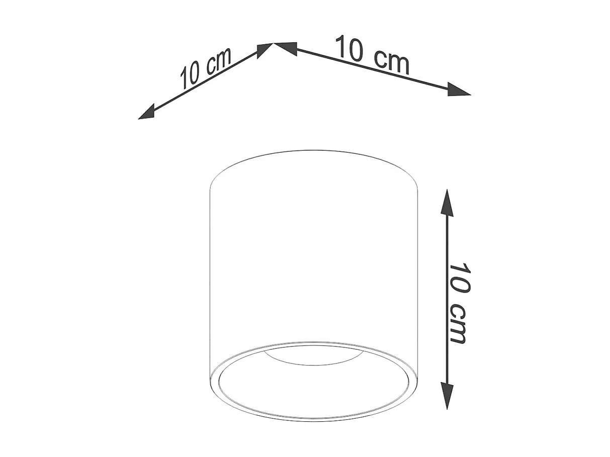 Deckenleuchte Orbis Minimalistisch Aus  Stahl - 1 Lichtquellen - L.10 X H. Cm - Golden
