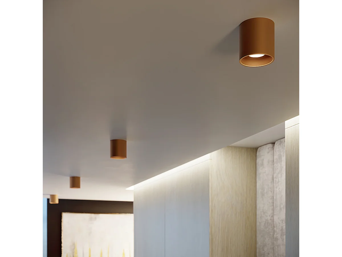 Deckenleuchte Orbis Minimalistisch Aus  Stahl - 1 Lichtquellen - L.10 X H. Cm - Golden