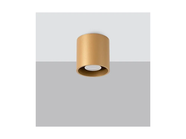 Plafonnier Orbis Minimaliste En Acier - 1 Sources Lumineuses - L.10 X H.10 Cm - Doré