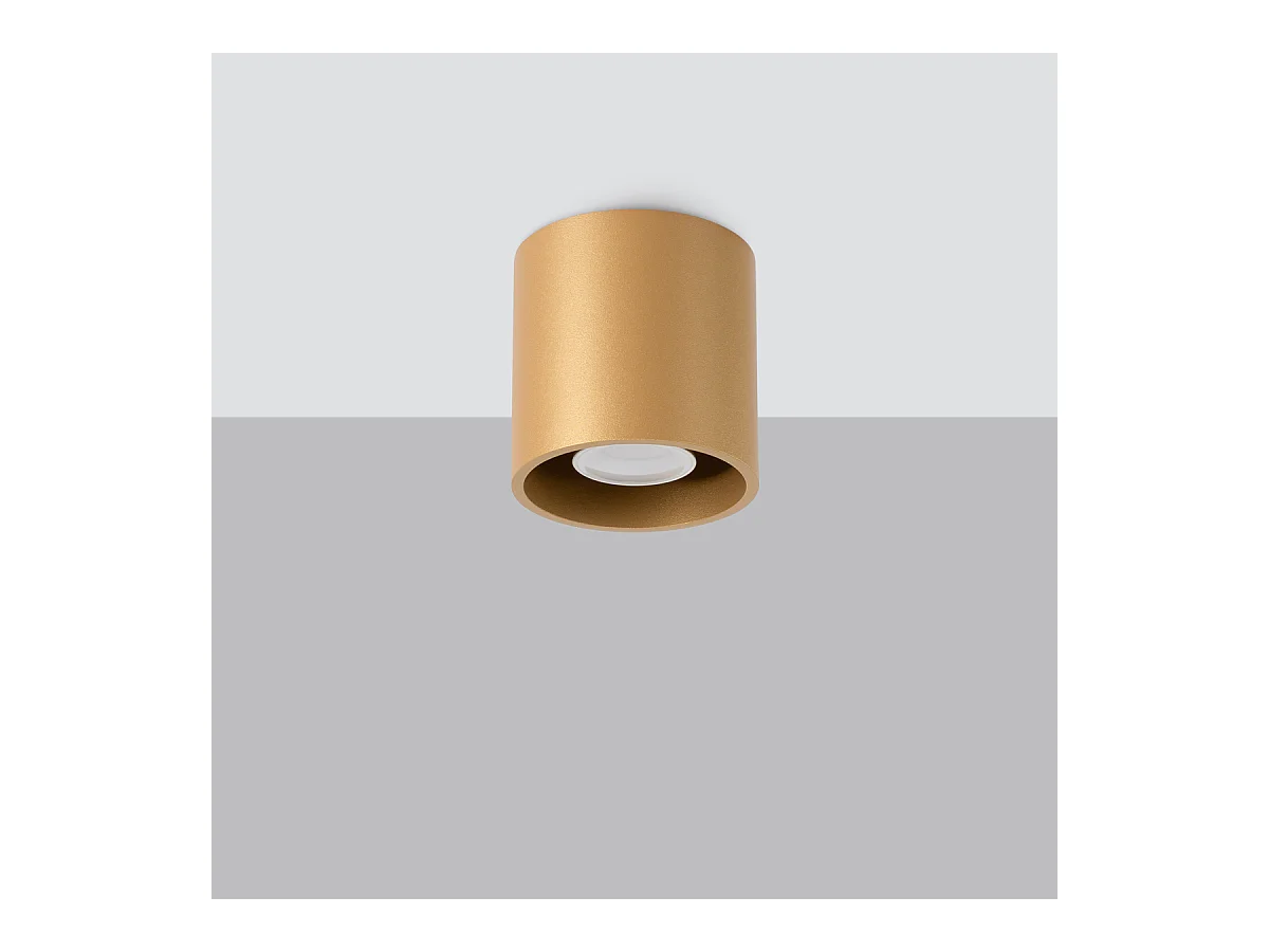 Deckenleuchte Orbis Minimalistisch Aus  Stahl - 1 Lichtquellen - L.10 X H. Cm - Golden