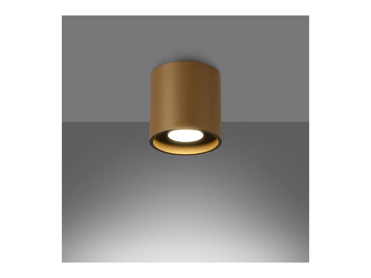 Deckenleuchte Orbis Minimalistisch Aus  Stahl - 1 Lichtquellen - L.10 X H. Cm - Golden