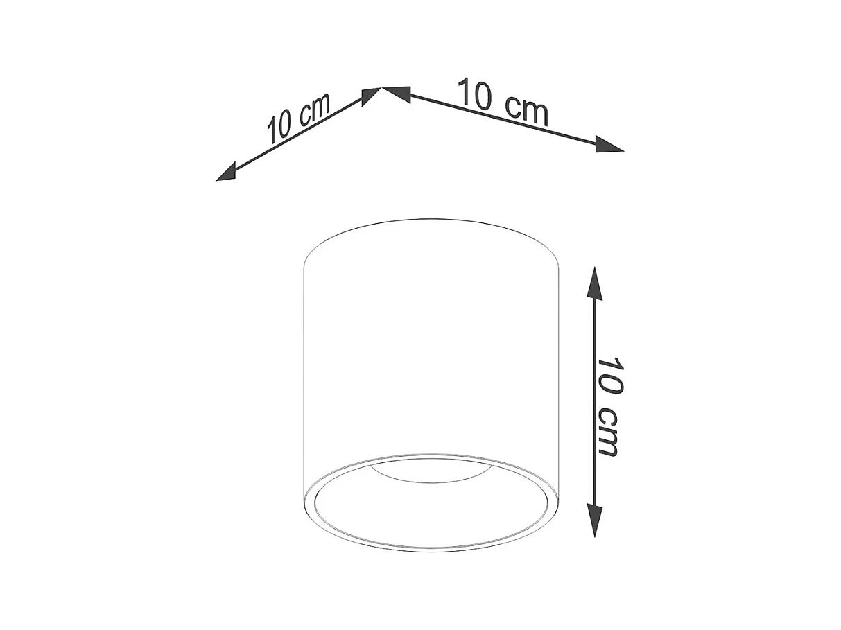 Deckenleuchte Orbis Minimalistisch Aus  Stahl - 1 Lichtquellen - L.10 X H. Cm - Golden