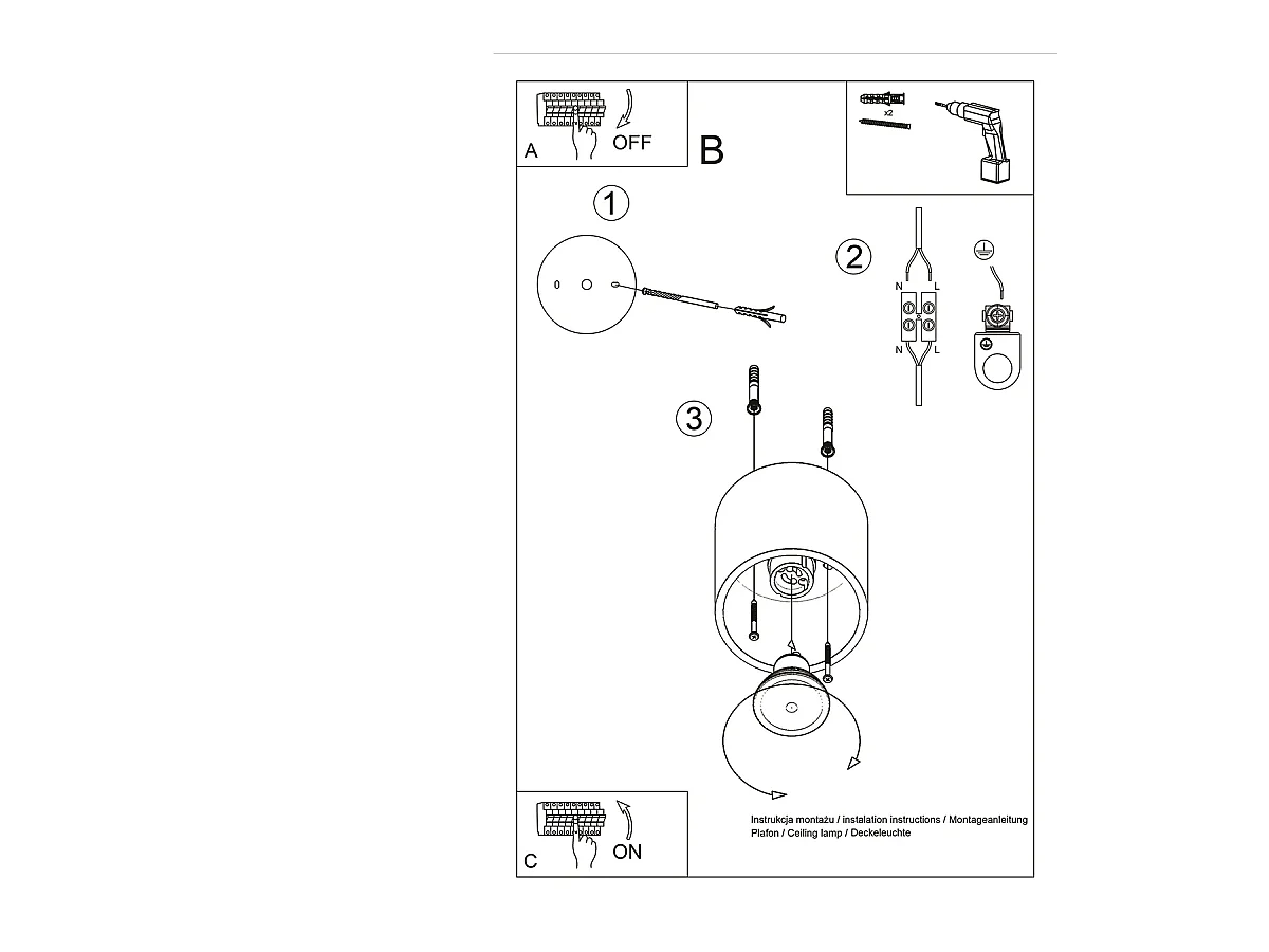 Deckenleuchte Orbis Minimalistisch Aus  Stahl - 1 Lichtquellen - L.10 X H. Cm - Golden