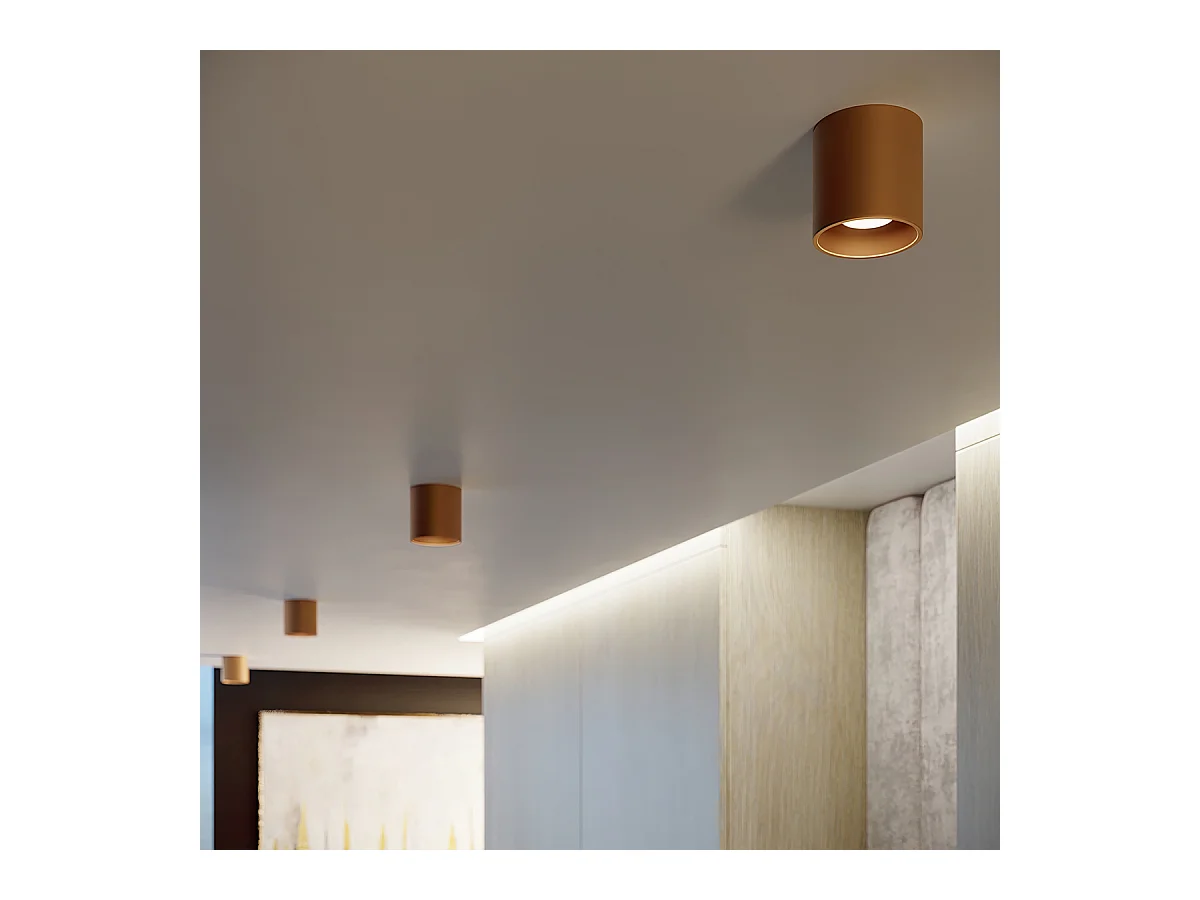 Deckenleuchte Orbis Minimalistisch Aus  Stahl - 1 Lichtquellen - L.10 X H. Cm - Golden