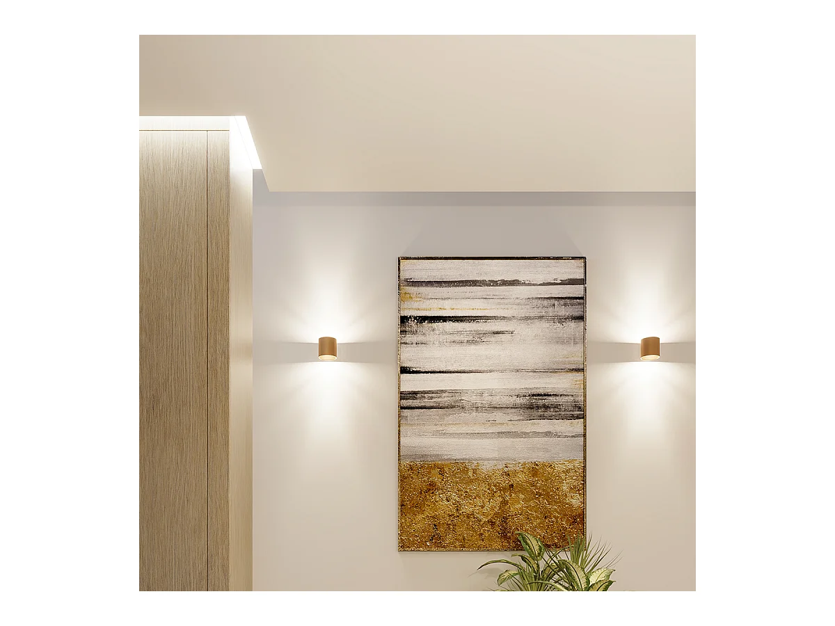 Deckenleuchte Orbis Minimalistisch Aus  Stahl - 1 Lichtquellen - L.10 X H. Cm - Golden