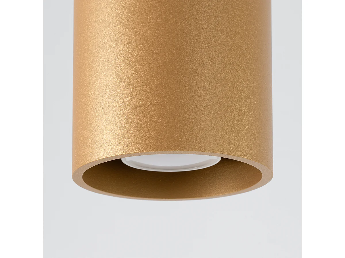 Plafonnier Orbis Minimaliste En Acier - 1 Sources Lumineuses - L.10 X H.10 Cm - Doré