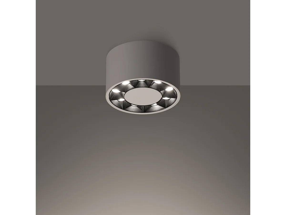 Deckenlampen Dio Minimalistisch Aus  Aluminium - 9 Lichtquellen - L.10 X H. Cm - Weiß