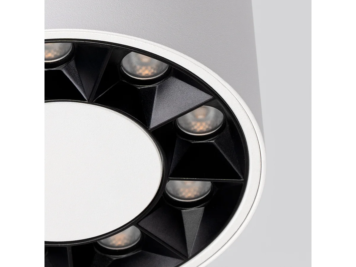 Deckenlampen Dio Minimalistisch Aus  Aluminium - 9 Lichtquellen - L.10 X H. Cm - Weiß