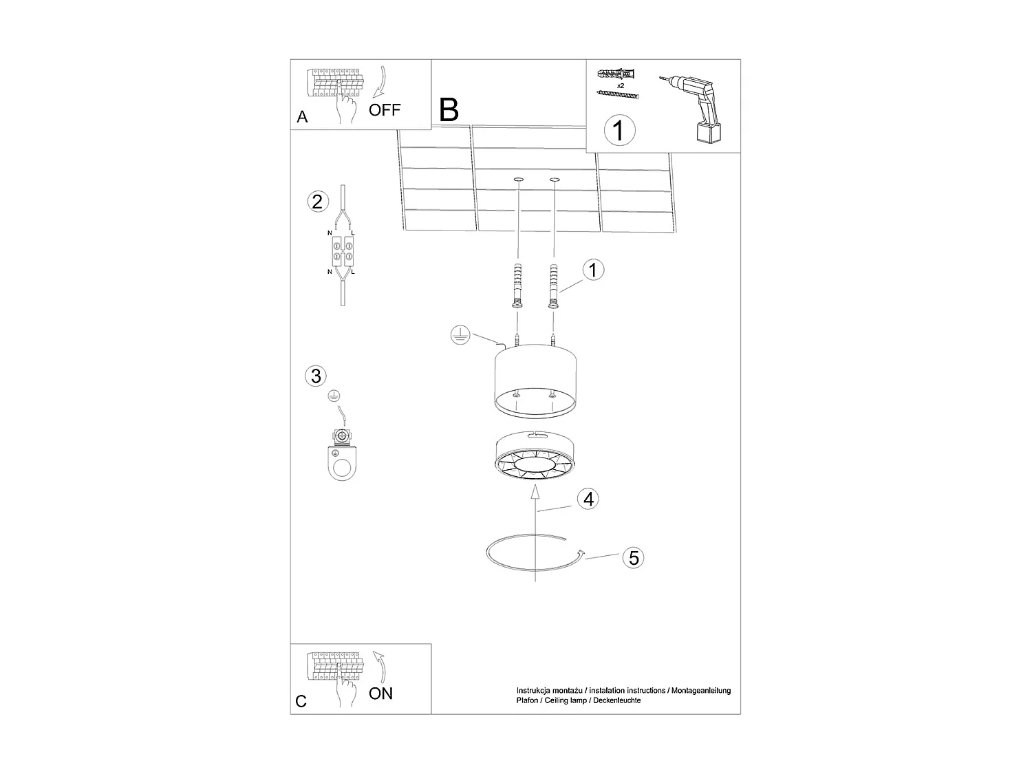 Plafonniers Dio Minimaliste En Aluminium - 9 Sources Lumineuses - L.10 X H.5,7 Cm - Blanc