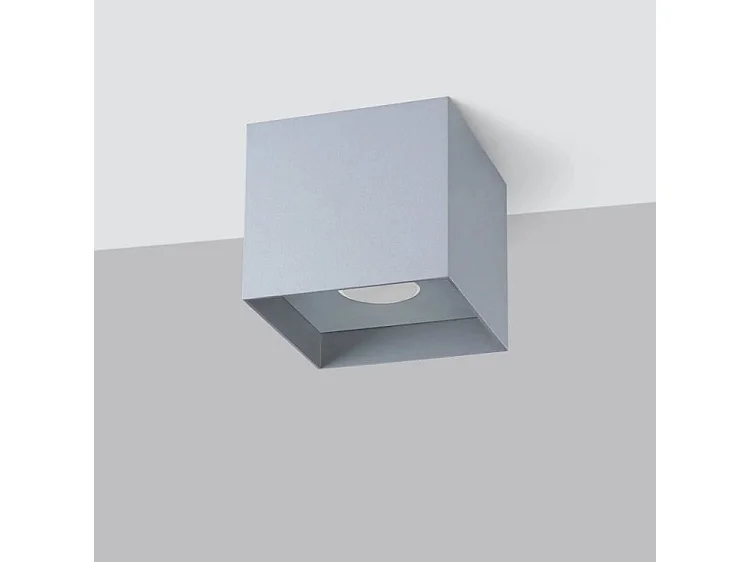 Plafonniers Hati Minimaliste En Aluminium - 1 Sources Lumineuses - L.10 X H.10 Cm - Gris