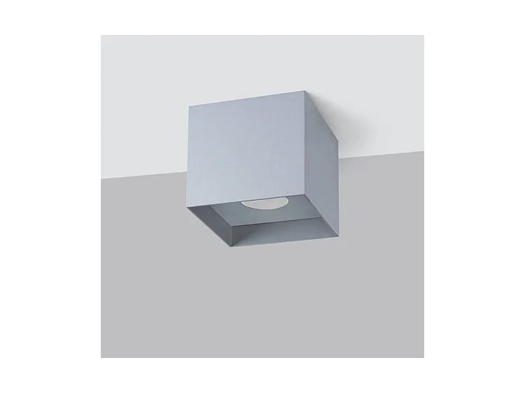Plafonniers Hati Minimaliste En Aluminium - 1 Sources Lumineuses - L.10 X H.10 Cm - Gris