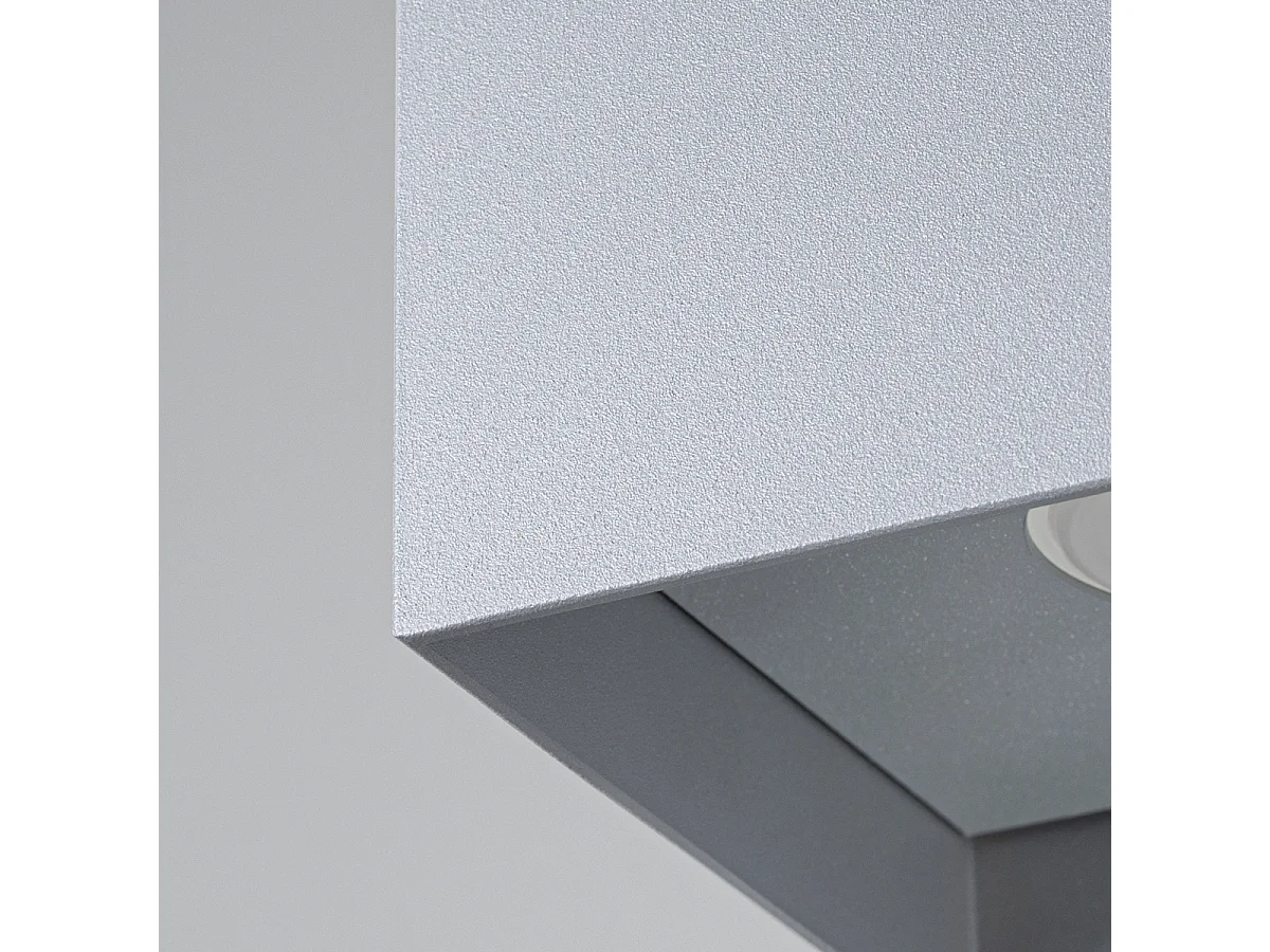 Plafonnier Hati Minimaliste En Aluminium - 1 Sources Lumineuses - L.10 X H.10 Cm - Gris