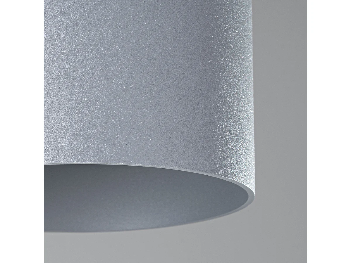 Plafondlamp MIKA minimalistisch van  - 1 lichtbronnen - L.12 x H.11 cm - grijs