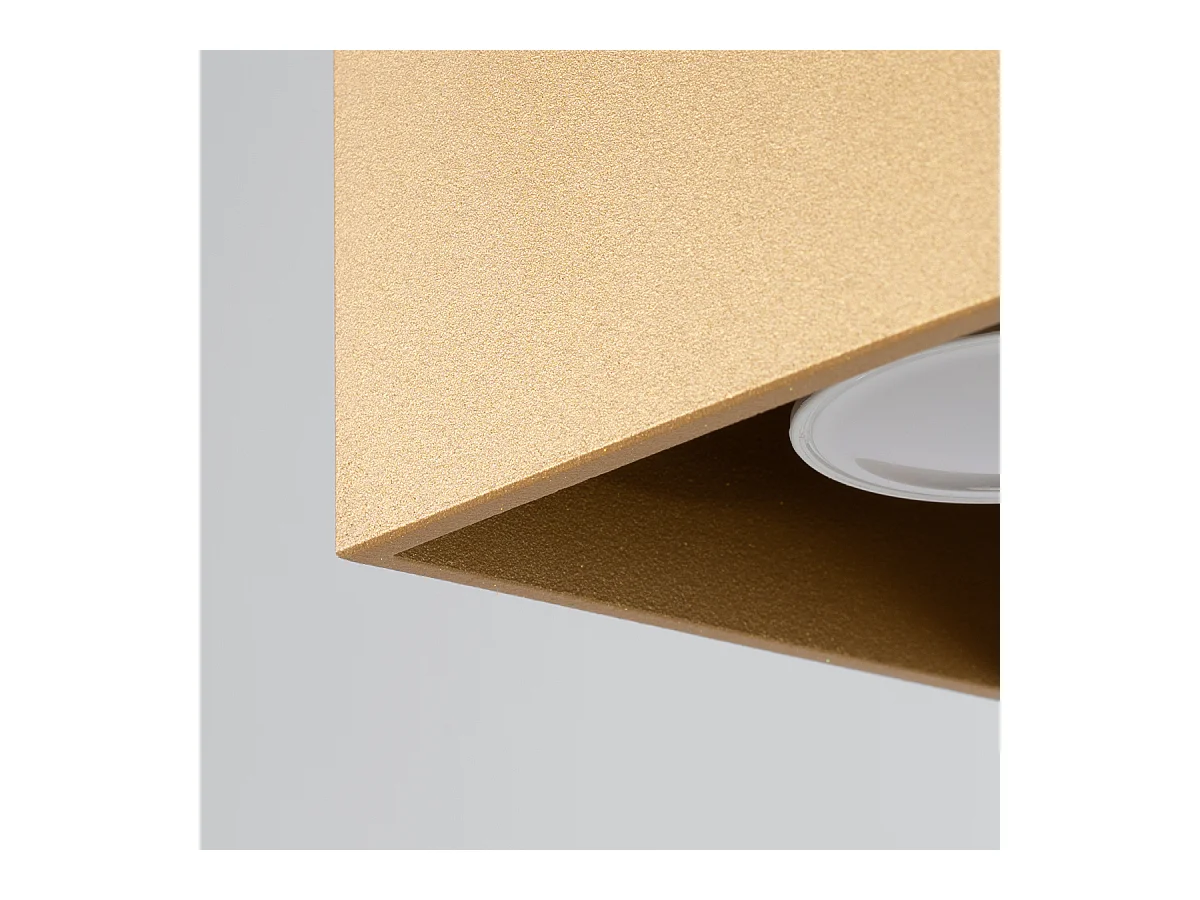 Deckenleuchte Quad Minimalistisch Aus  Stahl - 1 Lichtquellen - L.10 X H. Cm - Golden