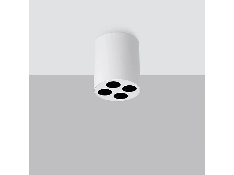 Luminárias De Teto Zoe Minimalista, Alumínio - 4 Lichtbronnen - L.7.2 X H.8.3 Cm - Branco