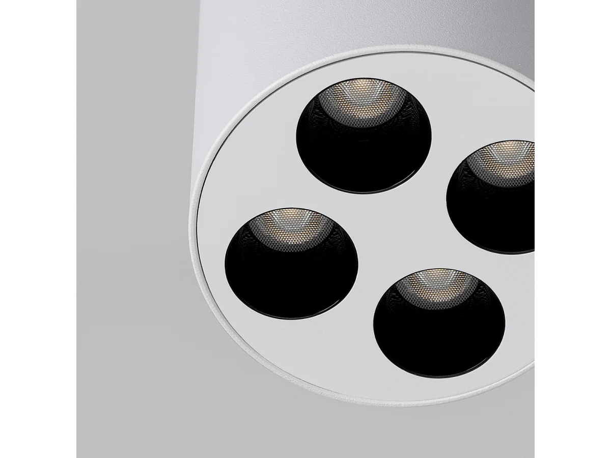 Lampada da soffitto ZOE minimalista di alluminio - 4 sorgenti luminose - L.7,2 x A.8,3 cm - bianco