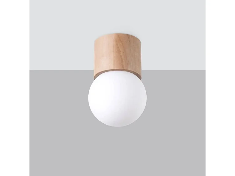 Plafonniers Boomo Moderne En Bois - 1 Sources Lumineuses - L.12 X H.19 Cm - Bois Naturel