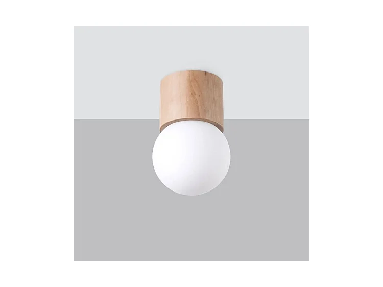 Lámparas De Techo Boomo Moderno De Madera - 1 Fuentes Luminosas - L.12 X A.19 Cm - Madera Natural