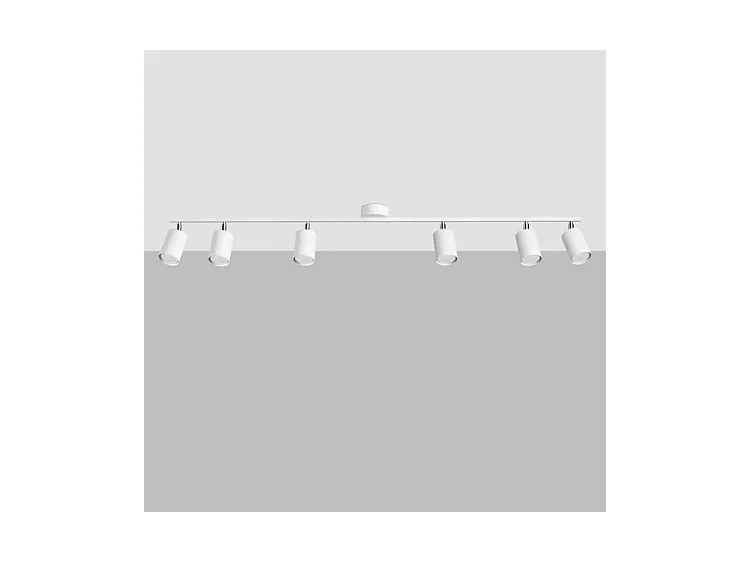 Plafondlampen Lemmi Modern Van  - 6 Lichtbronnen - L.135 X H.20 Cm - Wit
