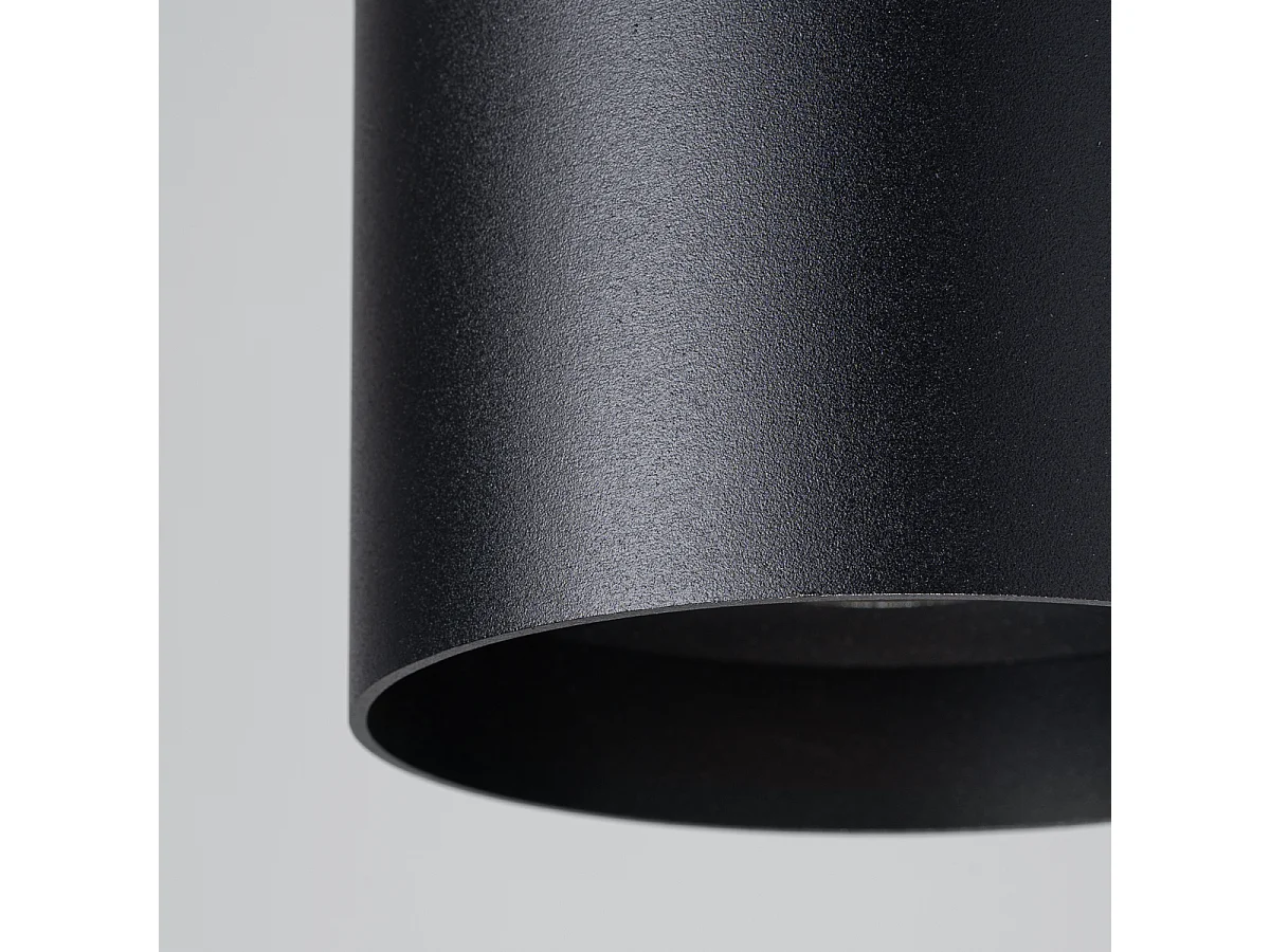 Plafony Minimalistyczny Mika, Aluminium - 1 Źródło - L.12 X H.11 Cm - Czarny