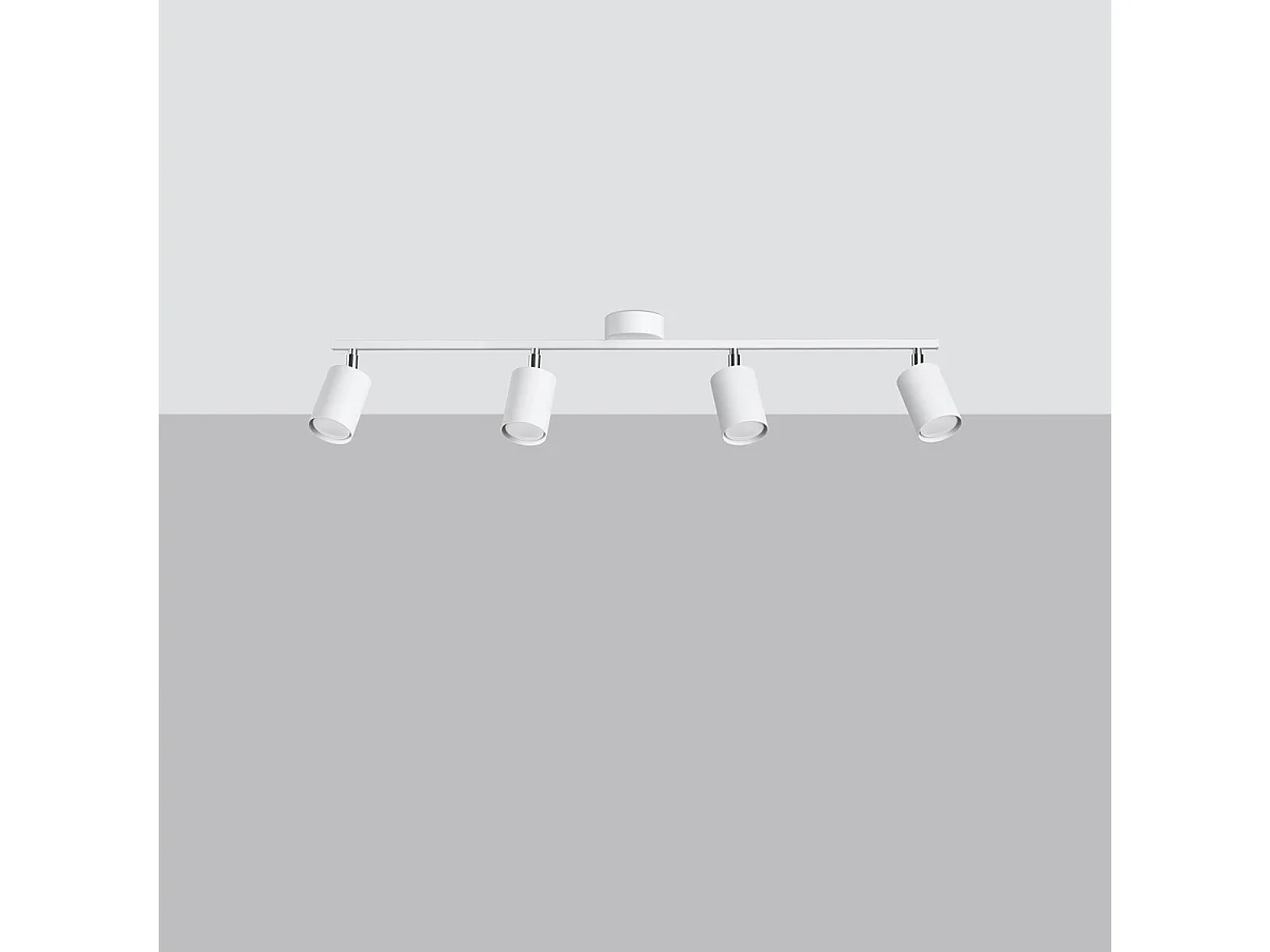Deckenlampe LEMMI modern aus  Stahl - 4 lichtquellen - L.100 x H. cm - Weiß