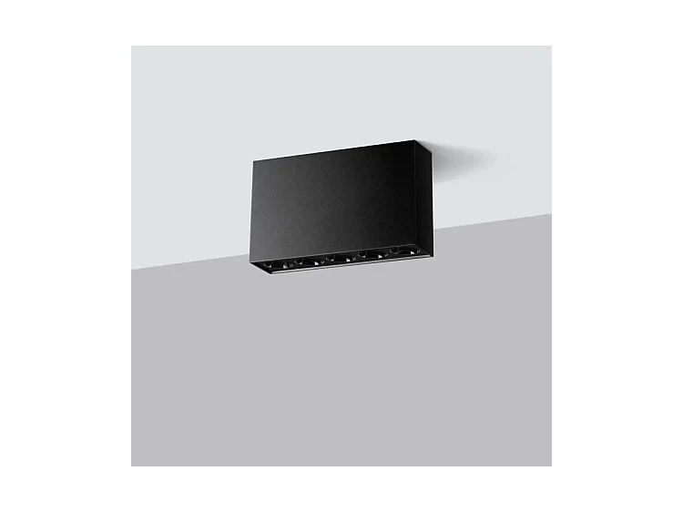 Plafonniers Sole Minimaliste En Aluminium - 5 Sources Lumineuses - L.13,7 X H.8,3 Cm - Noir