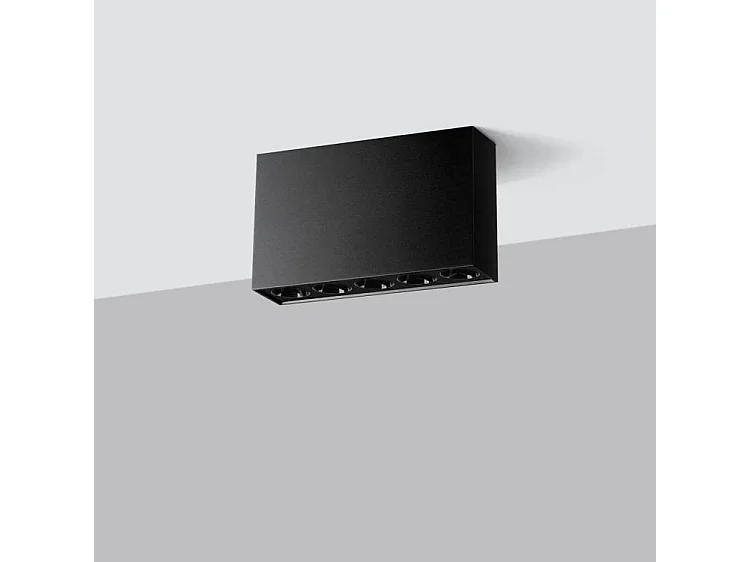Deckenlampe SOLE minimalistisch aus  Aluminium - 5 lichtquellen - L.13,7 x H. cm - Schwarz
