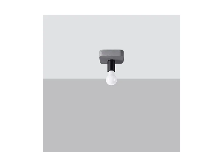 Plafondlampen Tavo Industrieel Van  - 1 Lichtbronnen - L.13,5 X H.10 Cm - Grijs