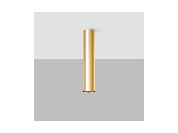 Plafonniers Lagos Moderne En Acier - 1 Sources Lumineuses - L.6 X H.30 Cm - Éclat Doré