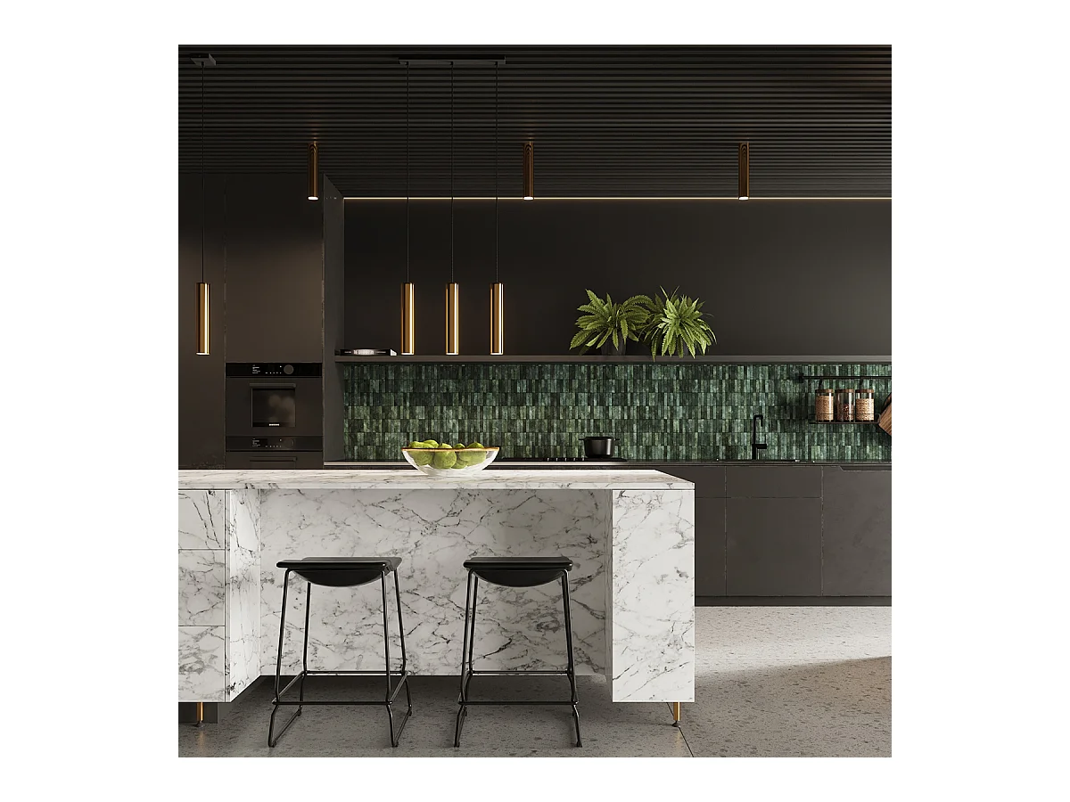 Plafonniers Lagos Moderne En Acier - 1 Sources Lumineuses - L.6 X H.30 Cm - Éclat Doré