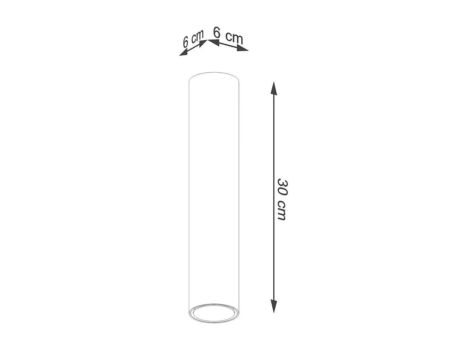 Plafonniers Lagos Moderne En Acier - 1 Sources Lumineuses - L.6 X H.30 Cm - Éclat Doré