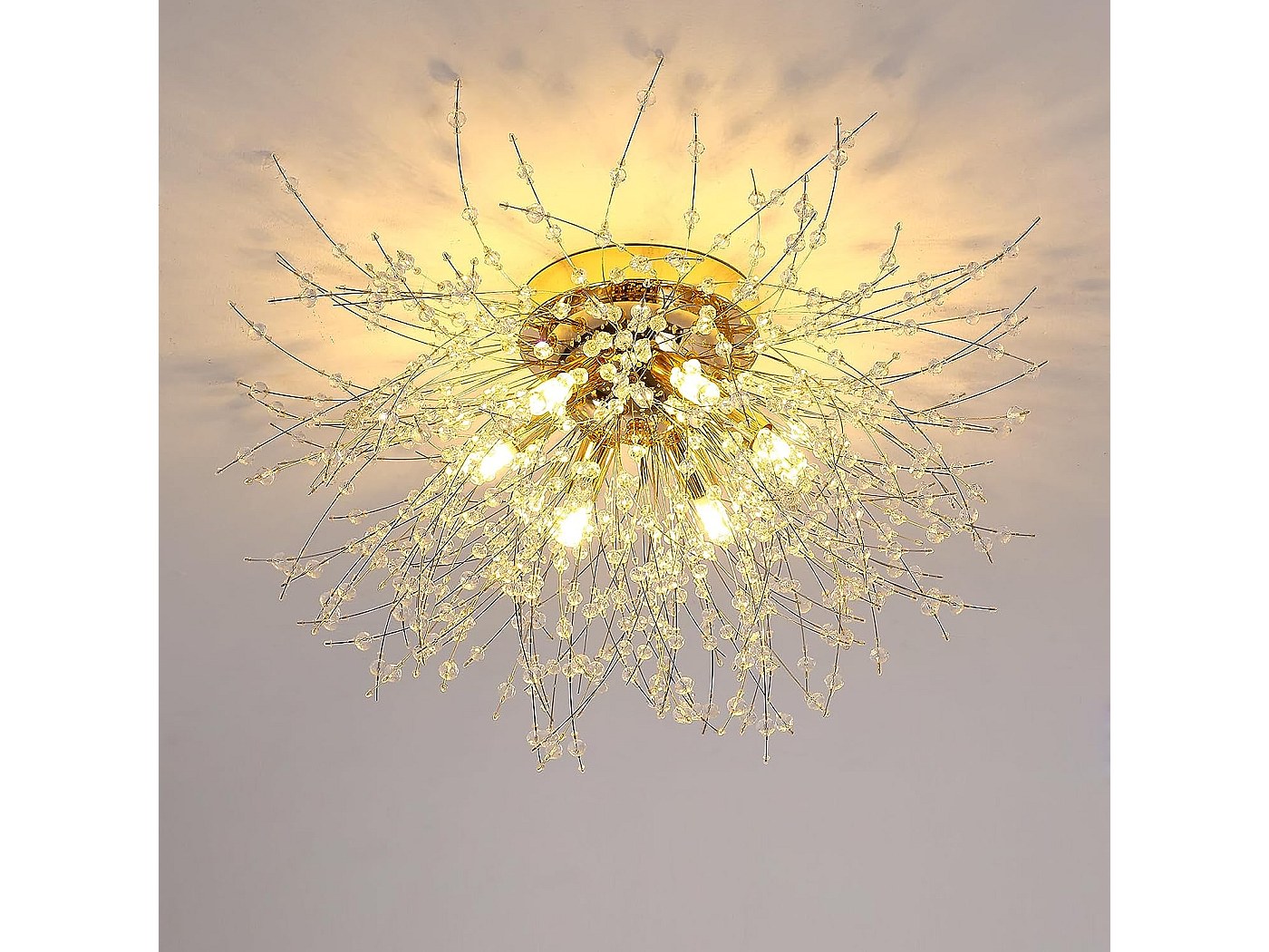 Modern LED -plafondlamp - Goud - 60*28 cm - in K9 Crystal - 6 Light