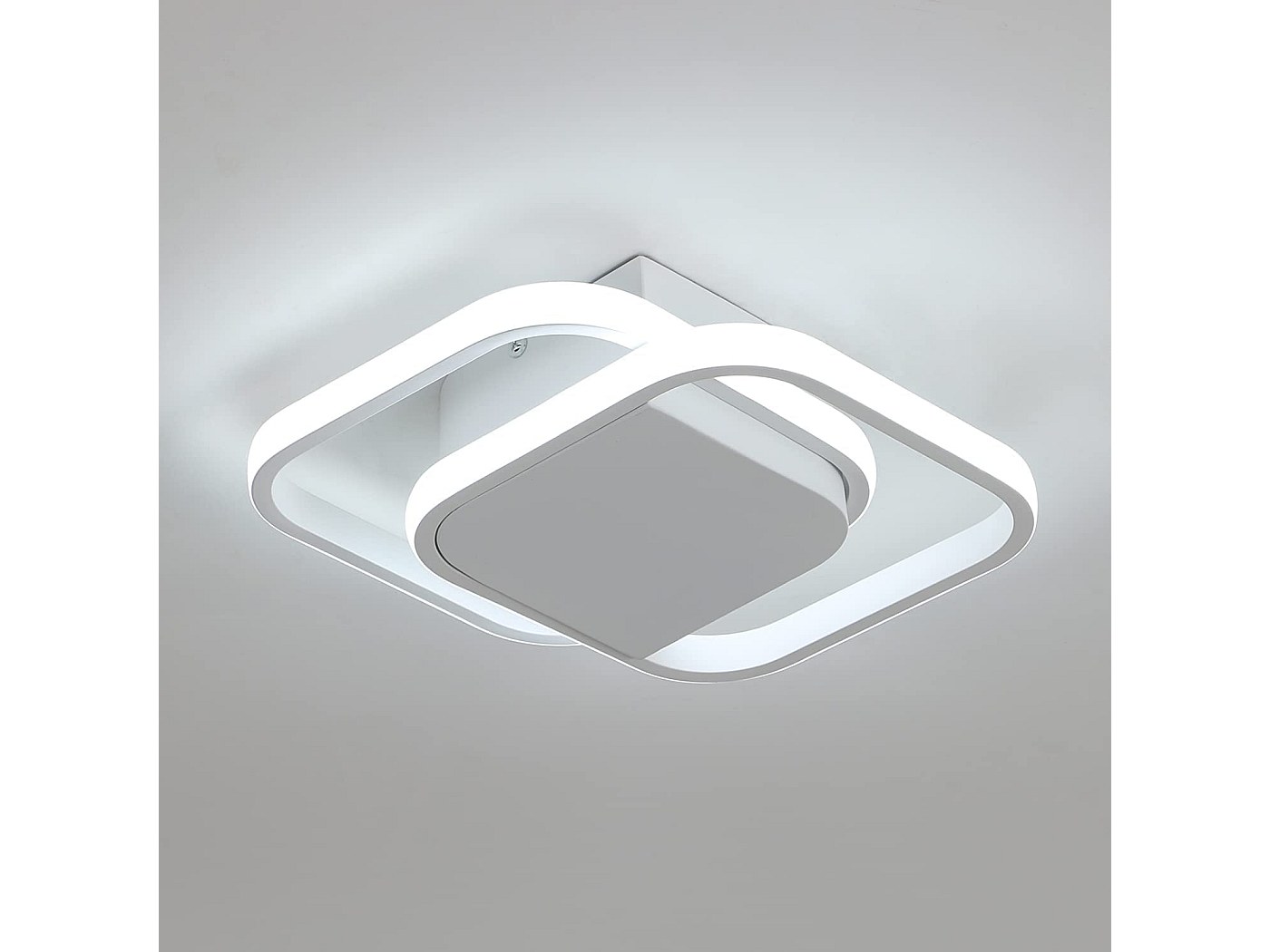 Ledkia Plafonnier LED Métal Carré Design 24W Métal 300x300 mm White