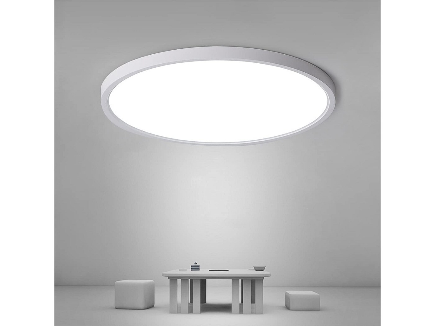 Plafonnier LED Hofstein Blanc - Moderne Pour Séjour, Chambre, Couloir - Neuf