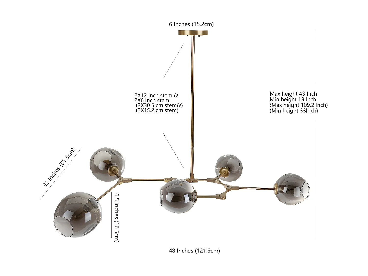 Eclairage Gris 81 X 136 X 114.3 cm - Hasel