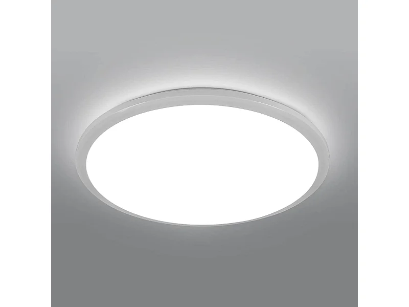 Plafonnier led moderne rond - blanc - 30*30*6cm- 24W- imperméable ip54 - 6500k