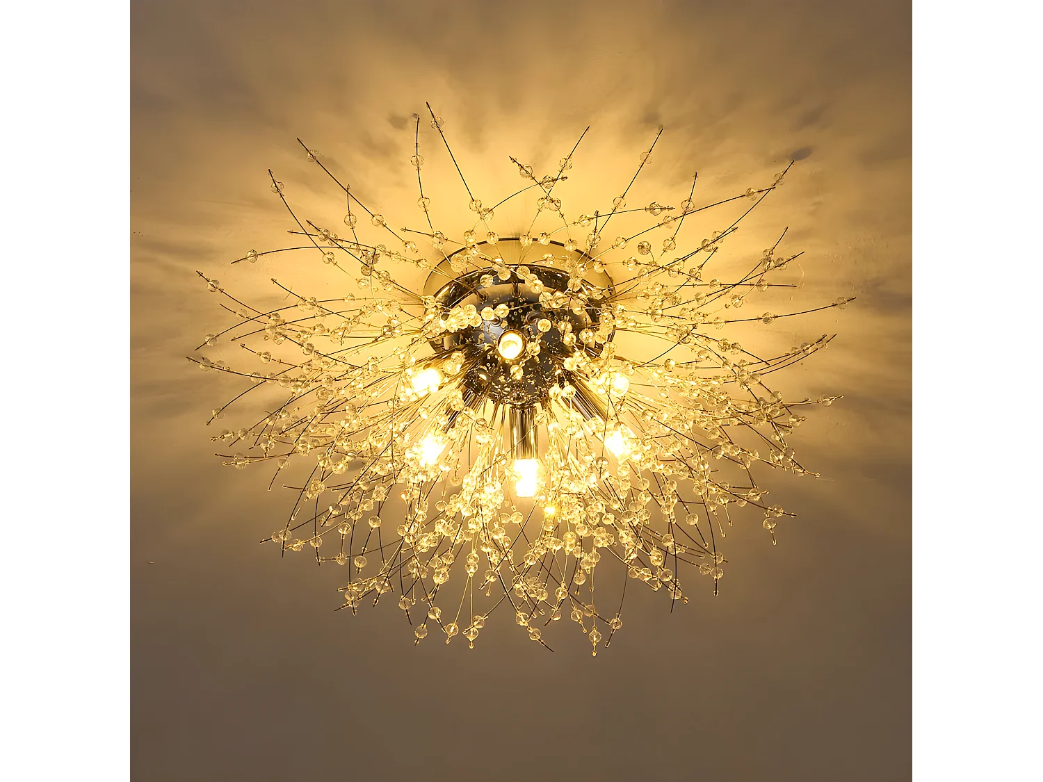 Luce a soffitto a LED in cristallo moderno k9 soggiorno 6 luci lampadina g9 50 * 50 * 30 cm per la camera da letto soggiorno