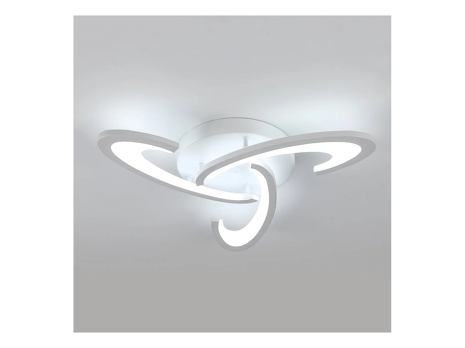 Moderne LED -doos 36W - Wit - 65*65*7cm - Wit Luminaire - Aluminium