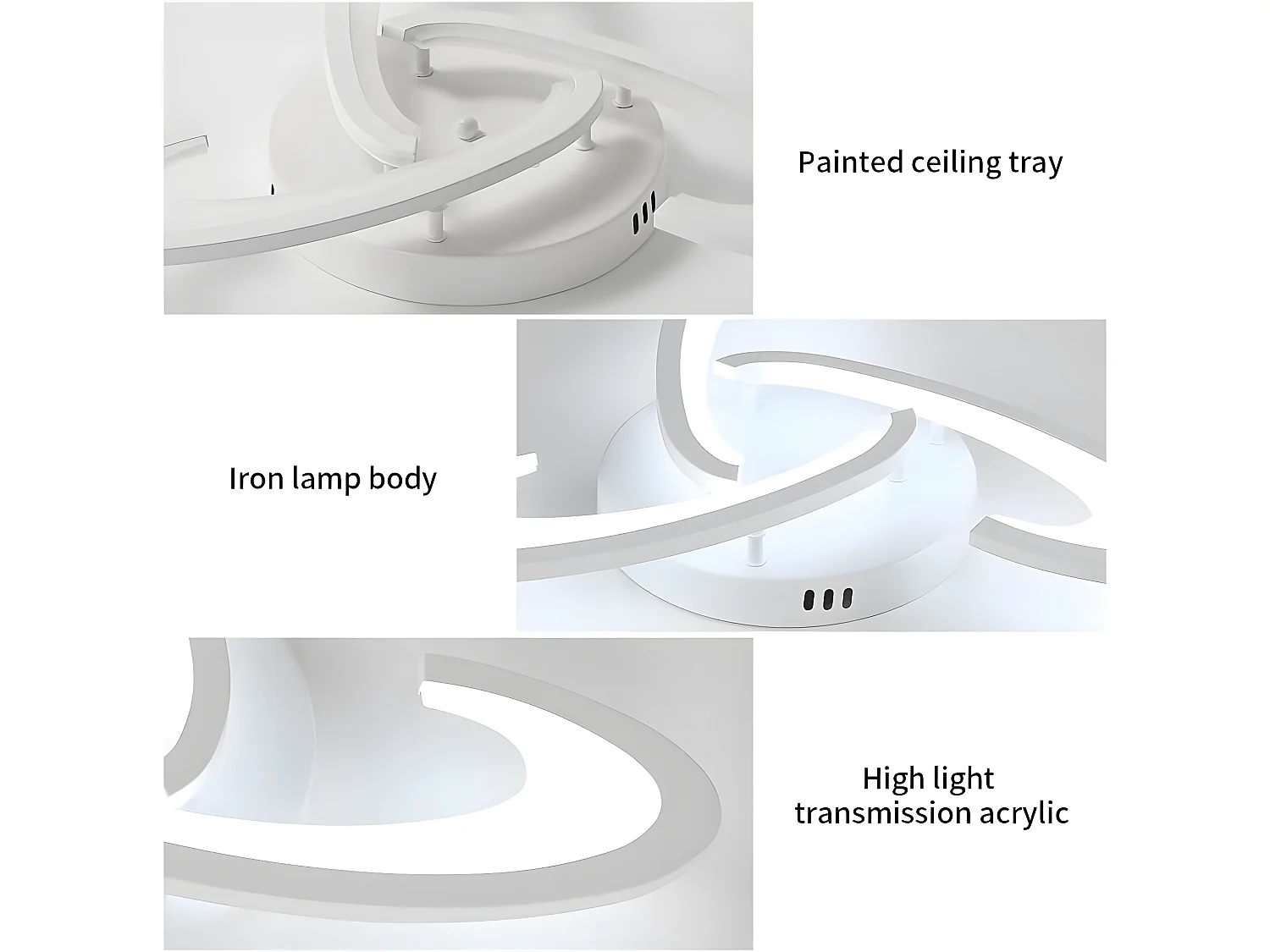 Box LED Moderne 36W - Blanc - 65*65*7cm - Luminaire Blanc - Aluminium