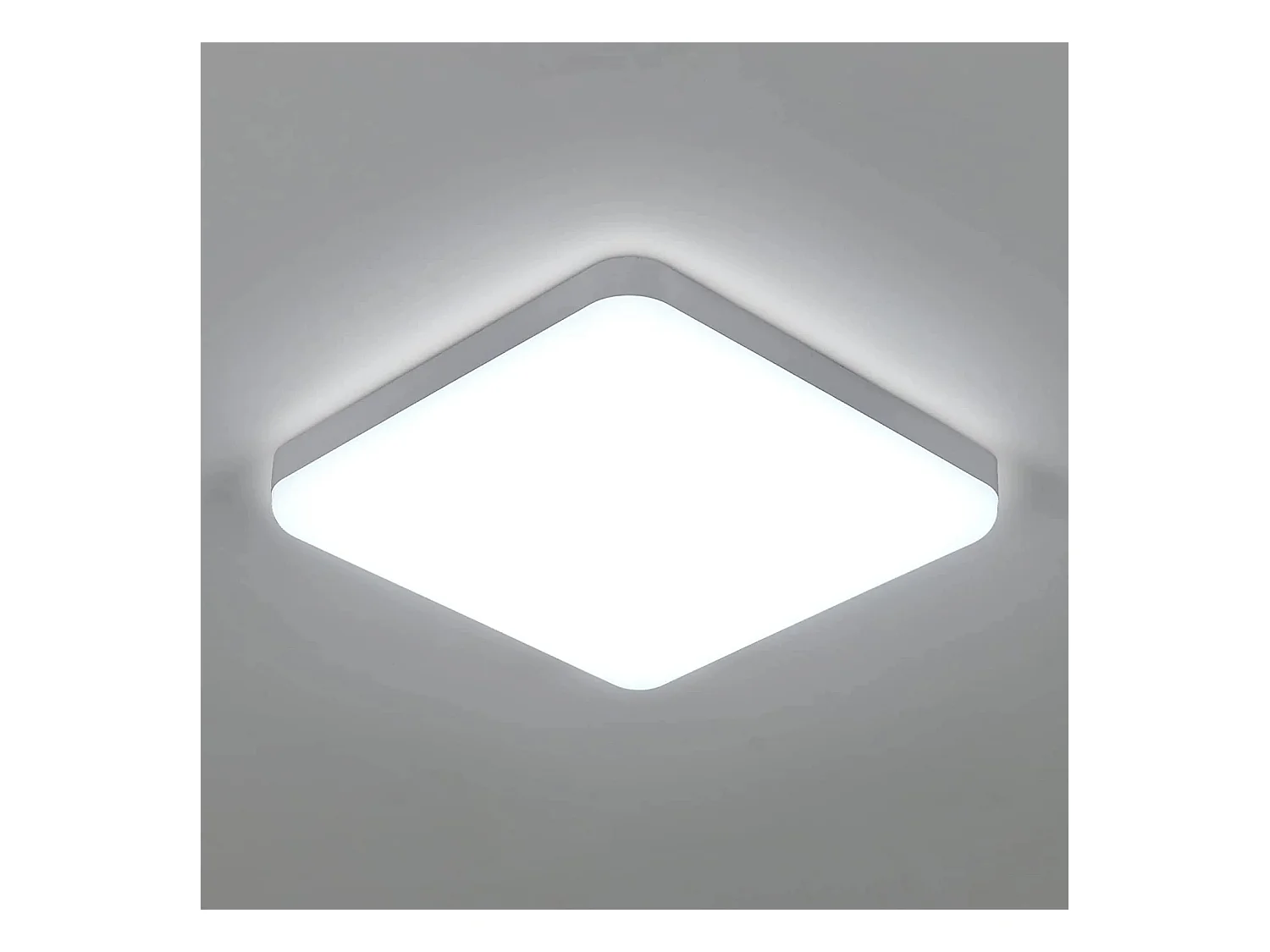 Plafonnier led moderne carré - blanc - 25*25*5.5cm- 32W- imperméable ip54 - 6500k