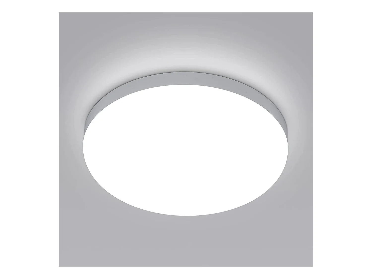 Plafonnier led moderne rond - blanc - 25*25*4cm- 32W- imperméable ip54 - en plastique