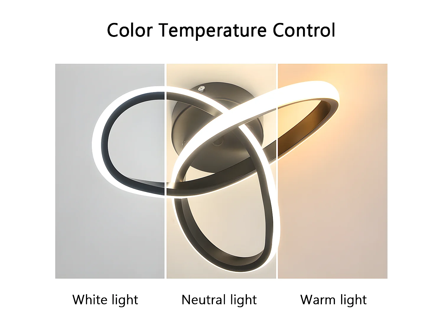 Champ LED moderne dimmable, 25*10 cm, noir, 20W, métal, 3000K/4000K/6000K