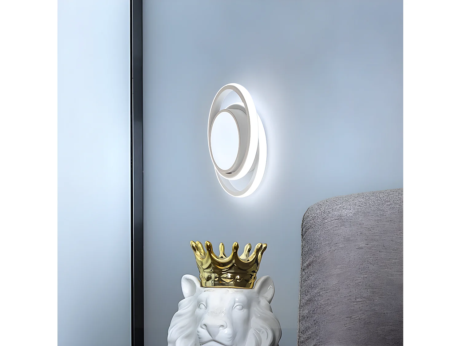 Plafonnier led rond - blanc - 27*22*6cm - en aluminium - 32w 2500lm - lumière blanc froid